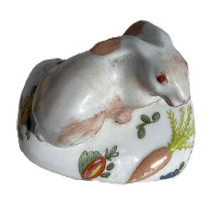 Tiffany & Co Chamart France Limoges Rabbit Trinket Box Vintage Porcelain